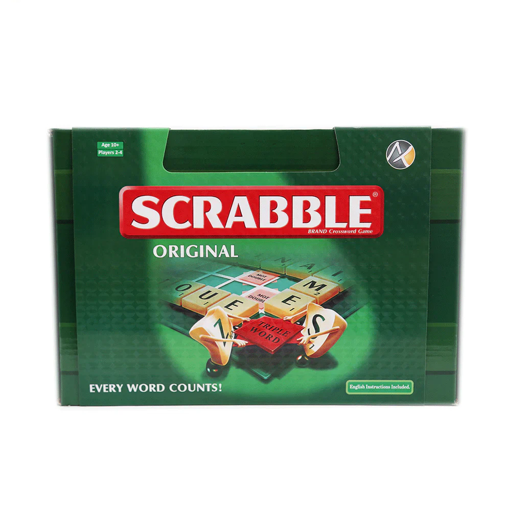 Scrabble Classic Crossword Board Game – 100 Wooden Tiles & Racks