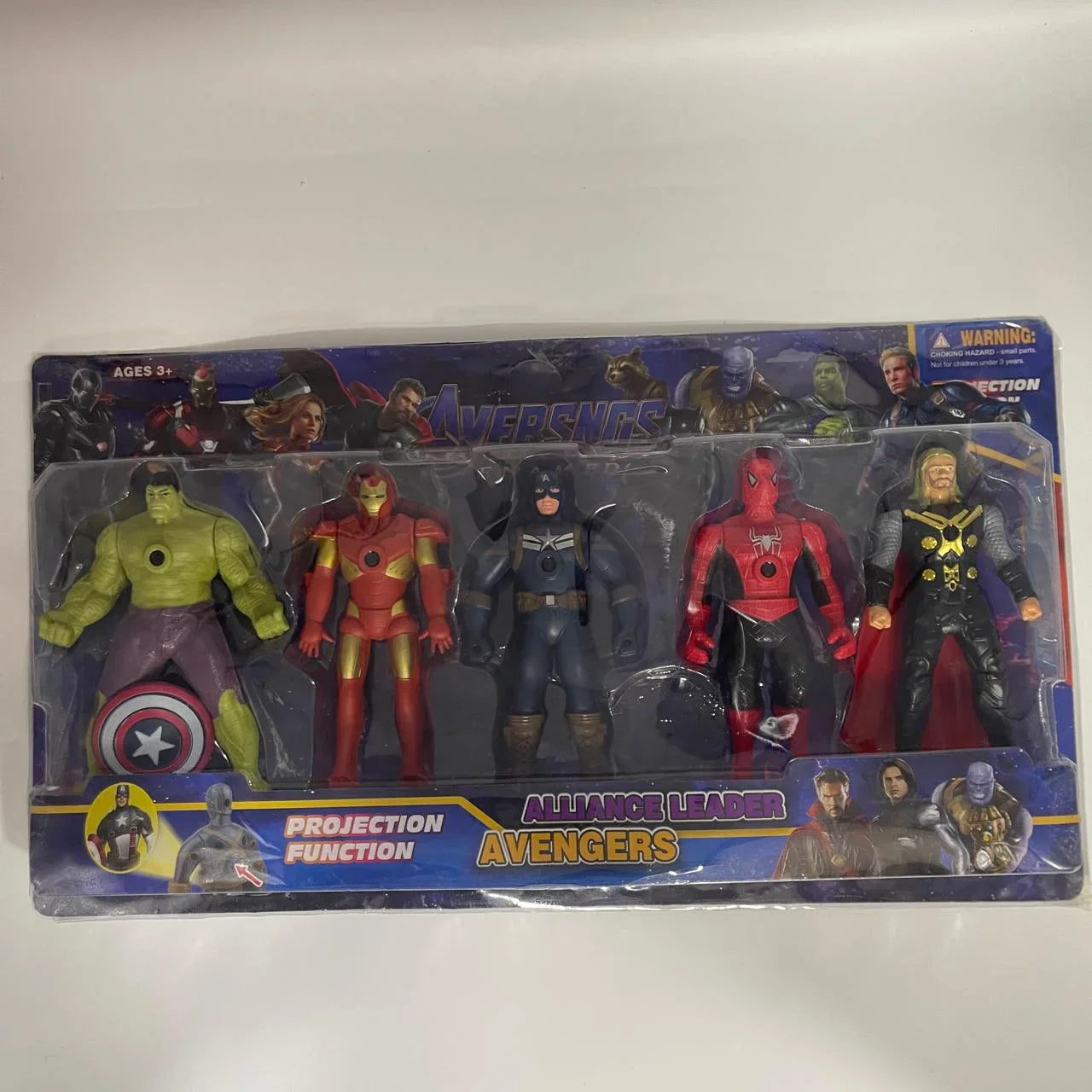 Avengers 5-Action Figures set with Projection Light
