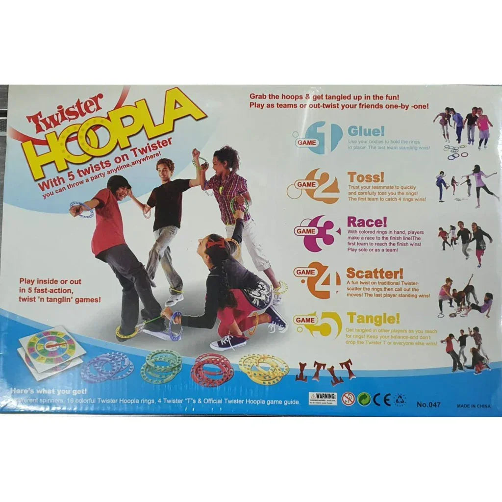 Twister Hoopla Party Game – 5 Fun Modes with Rings & Spinners
