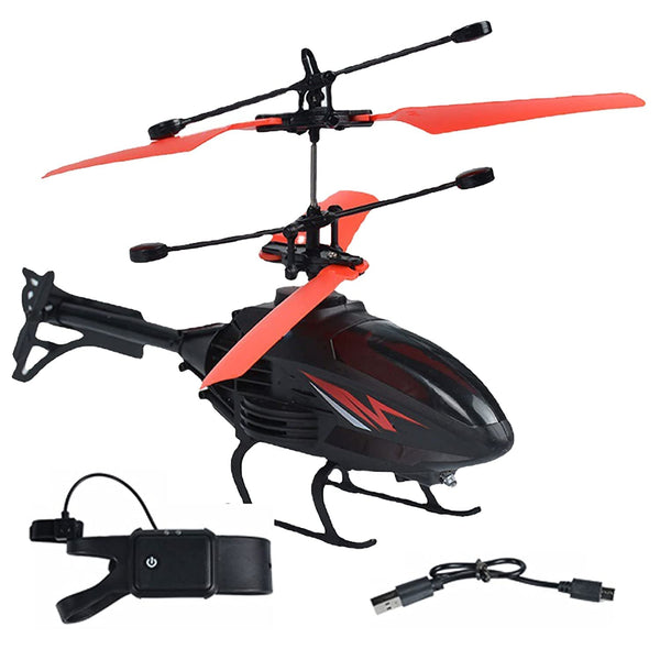 RC Flying Helicopter Watch Style remote With motion sensor 2 in 1 – Rechargeable