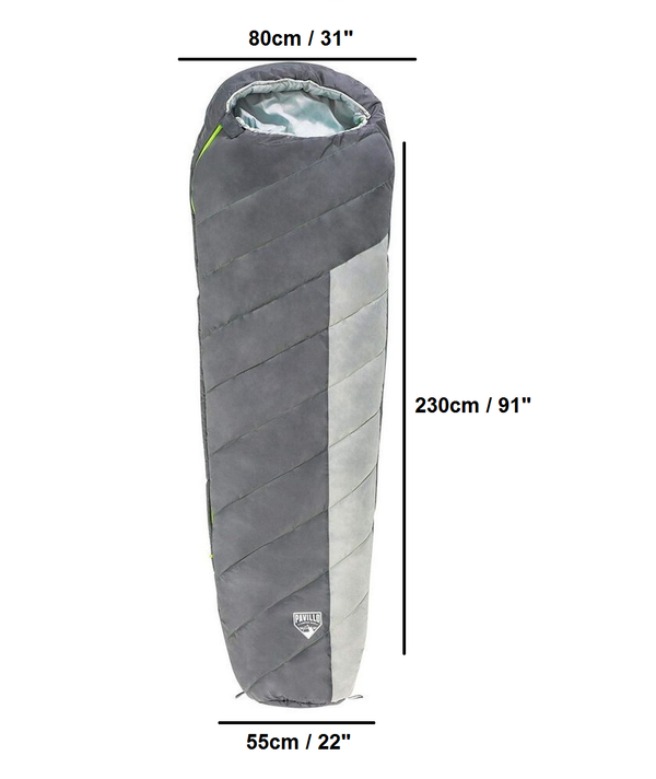91" x 31" x 22"/2.30m x 80cm x 55cm Hiberhide 0 Sleeping Bag