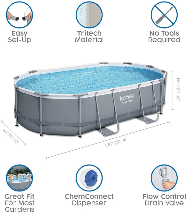 STEEL PRO POOL 10' x 6'7" x 33"