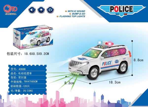 B/O POLICE CAR W/LIGHT AND MUSIC .
