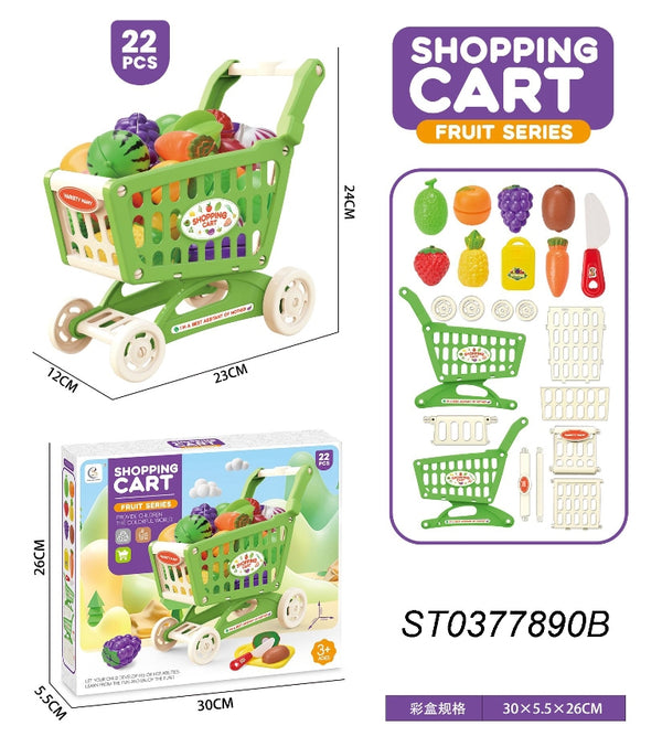 Shopping Cart Fruit For Kids 22 Pcs