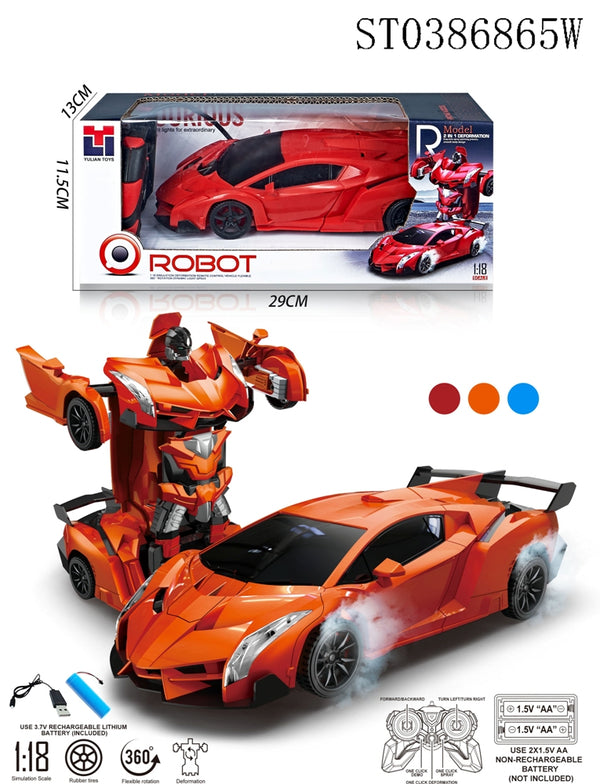 R/C Transformer Car With Rechargeable Batteries