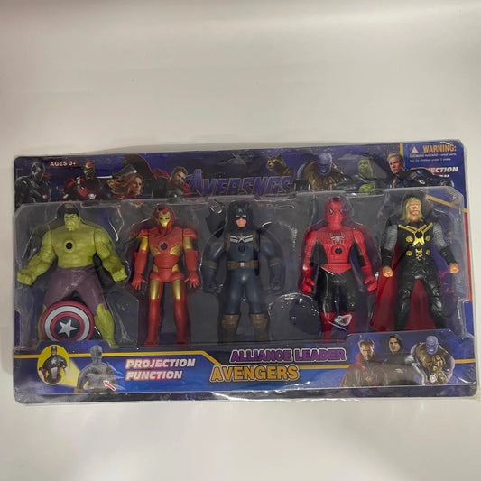 Avengers 5-Action Figures set with Projection Light