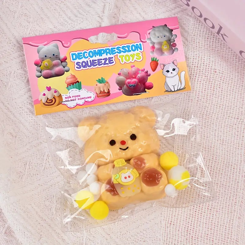 squishy toys cute mochi butter bear