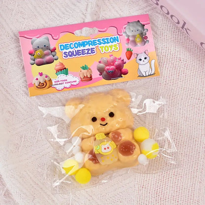 squishy toys cute mochi butter bear