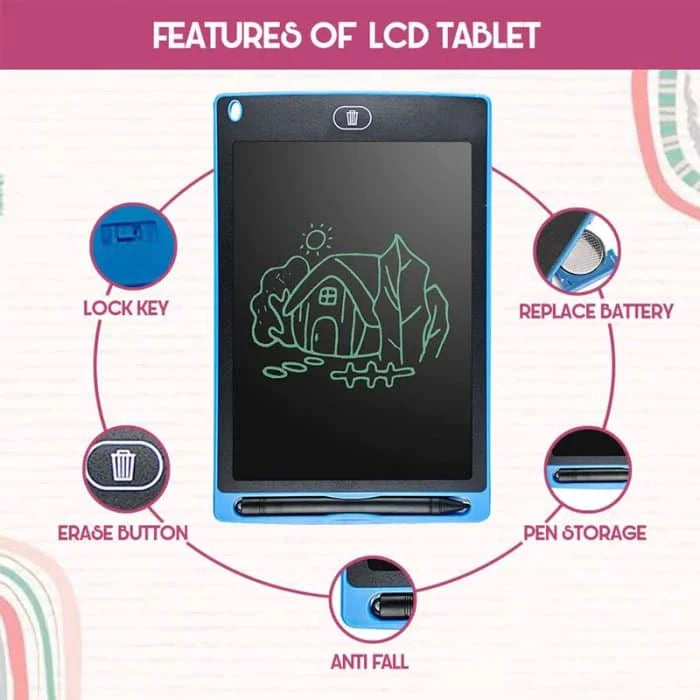 8.5-Inch LCD Paperless Writing Tablet – Reusable Digital Drawing & Note Board